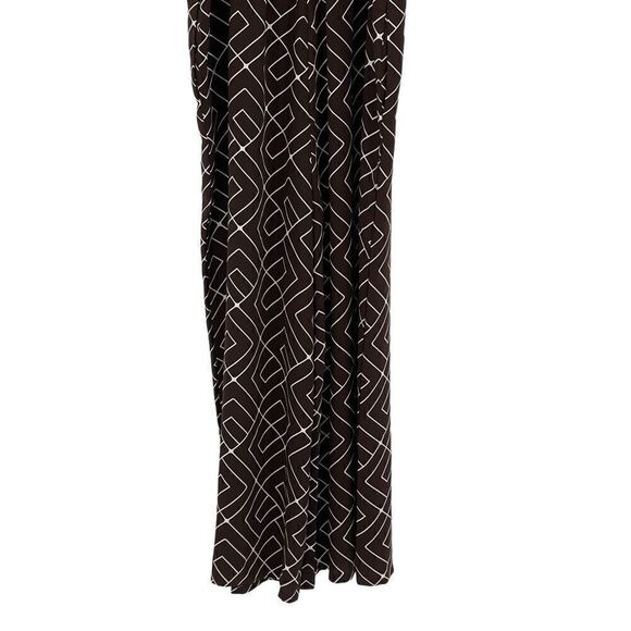 Worthington Maze Geo Sleeveless Wide Leg Cropped Jumpsuit Women Medium Brown - Picture 6 of 8